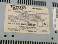 2006-2009 Toyota 4runner Radio AM FM Cd Player Receiver Replacement P/N:86120-35340 Fits Fits 2006 2007 2008 2009 OEM Used A