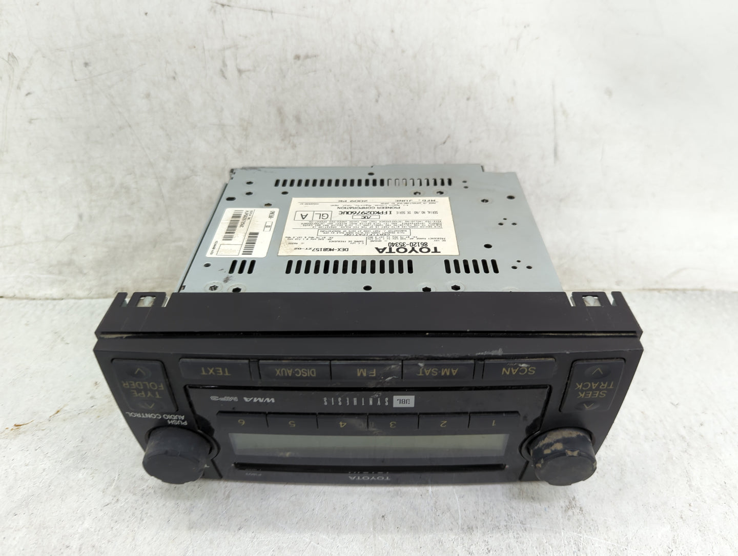 2006-2009 Toyota 4runner Radio AM FM Cd Player Receiver Replacement P/N:86120-35340 DEX-MG8157ZT-02 Fits Fits 2006 2007 2008
