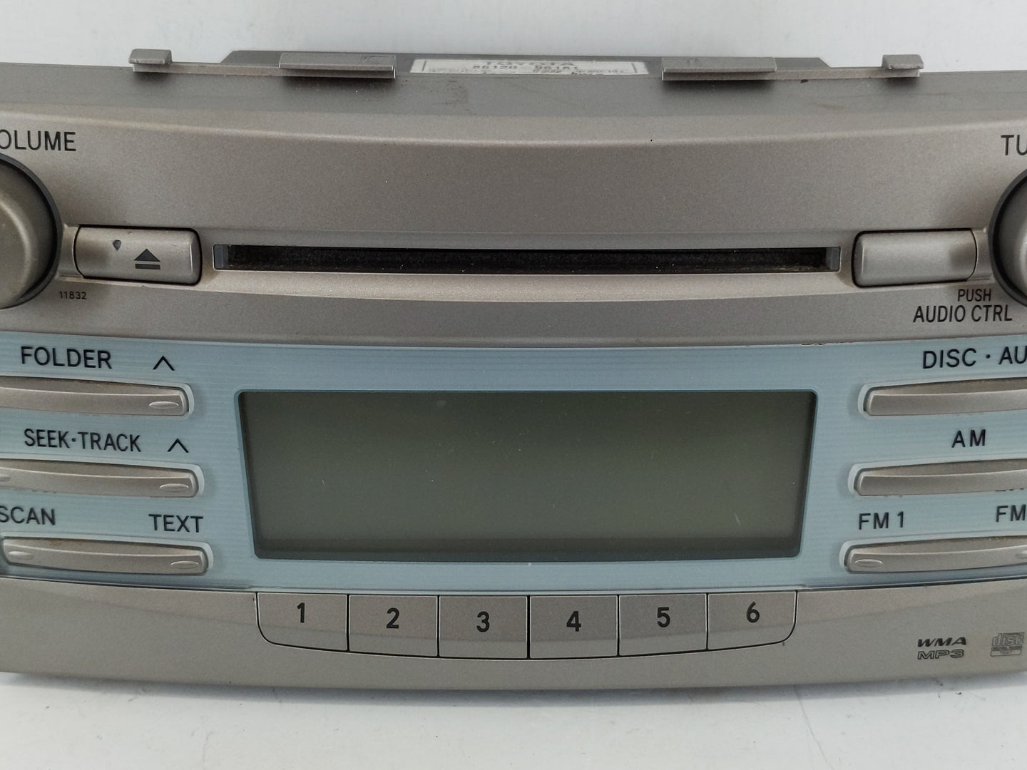 2007-2009 Toyota Camry Radio AM FM Cd Player Receiver Replacement P/N:86120-06181 Fits Fits 2007 2008 2009 OEM Used Auto Par