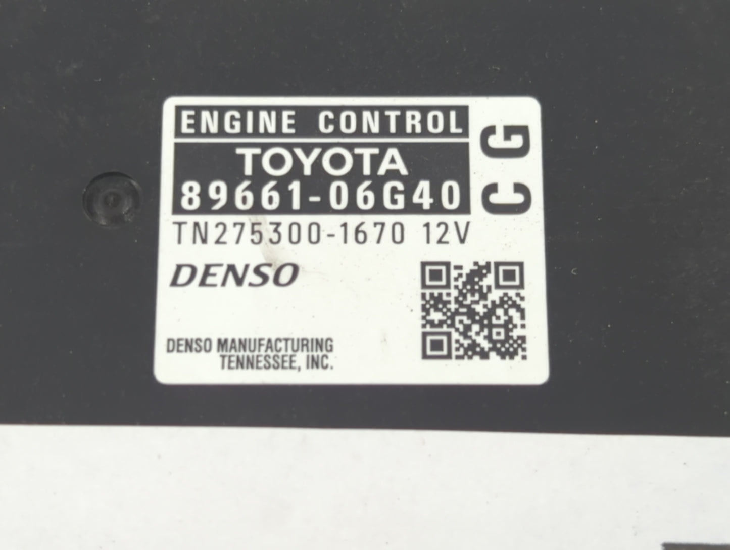 2008-2009 Toyota Camry PCM Engine Control Computer ECU ECM PCU OEM P/N:TN275300-1670 89661-06G40 Fits Fits 2008 2009 OEM Use