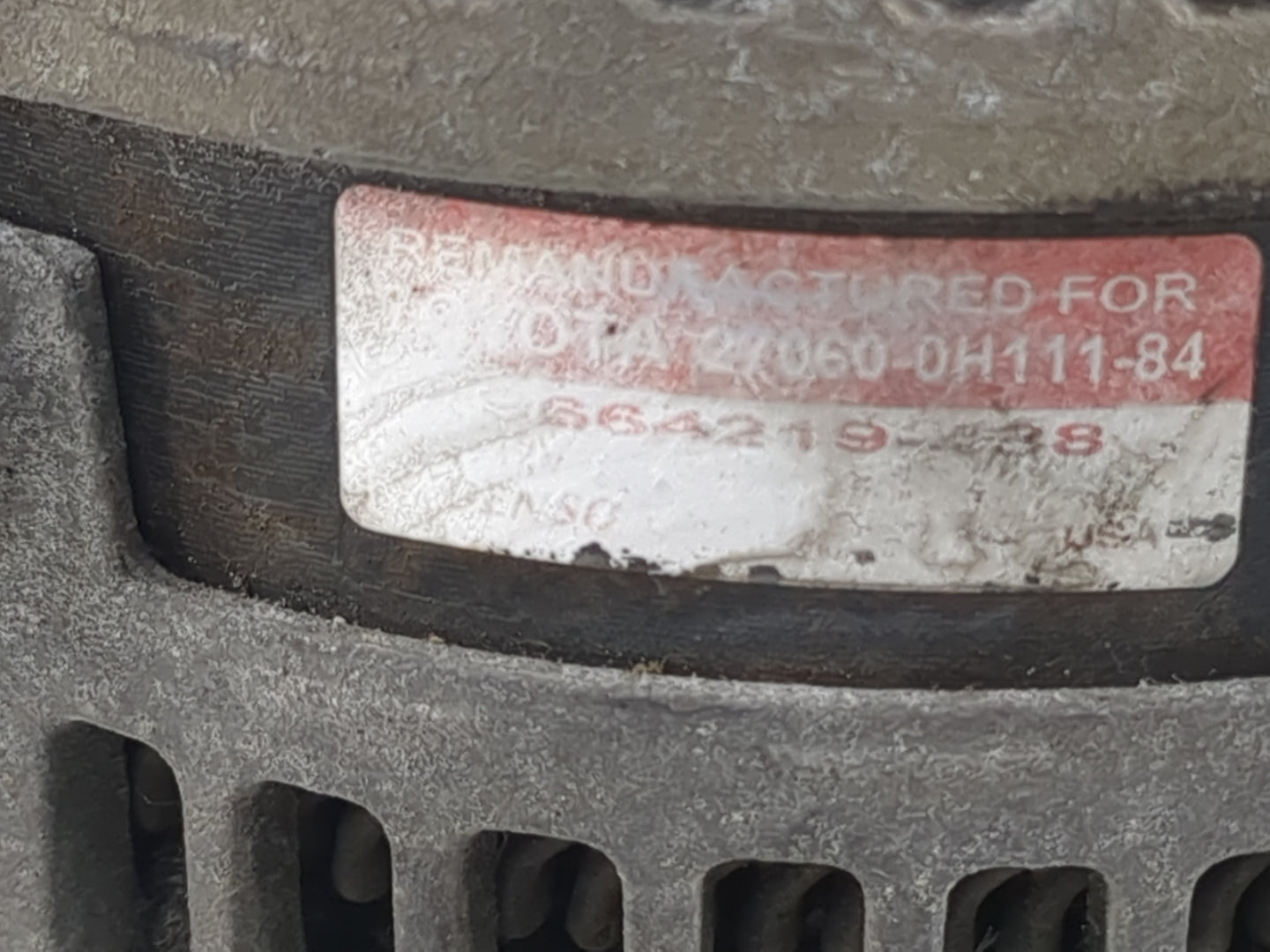 2007-2009 Toyota Camry Alternator Replacement Generator Charging Assembly Engine OEM Fits OEM Used Auto Parts - Oemusedautop