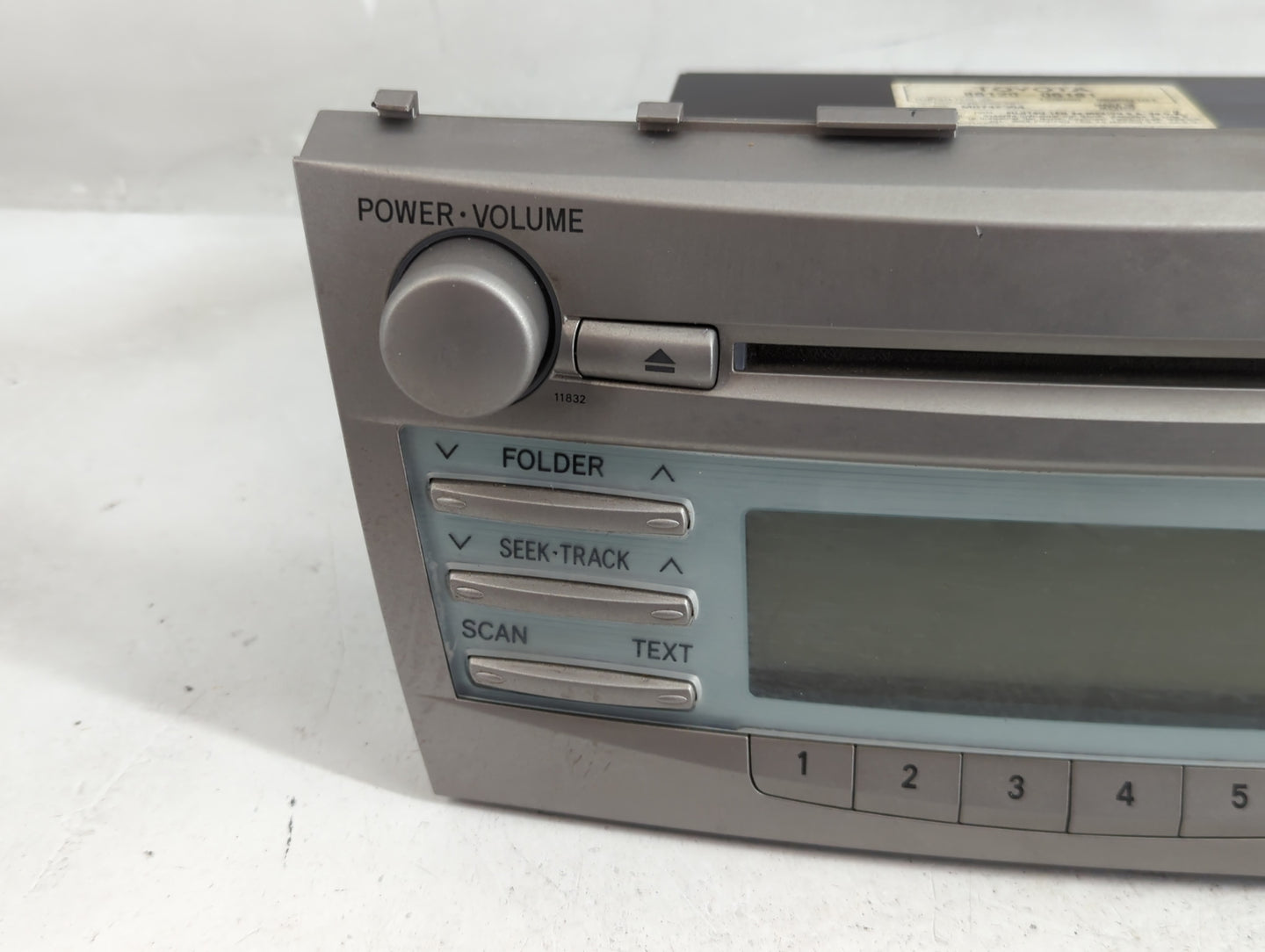 2007-2009 Toyota Camry Radio AM FM Cd Player Receiver Replacement P/N:86120-06181 Fits Fits 2007 2008 2009 OEM Used Auto Par
