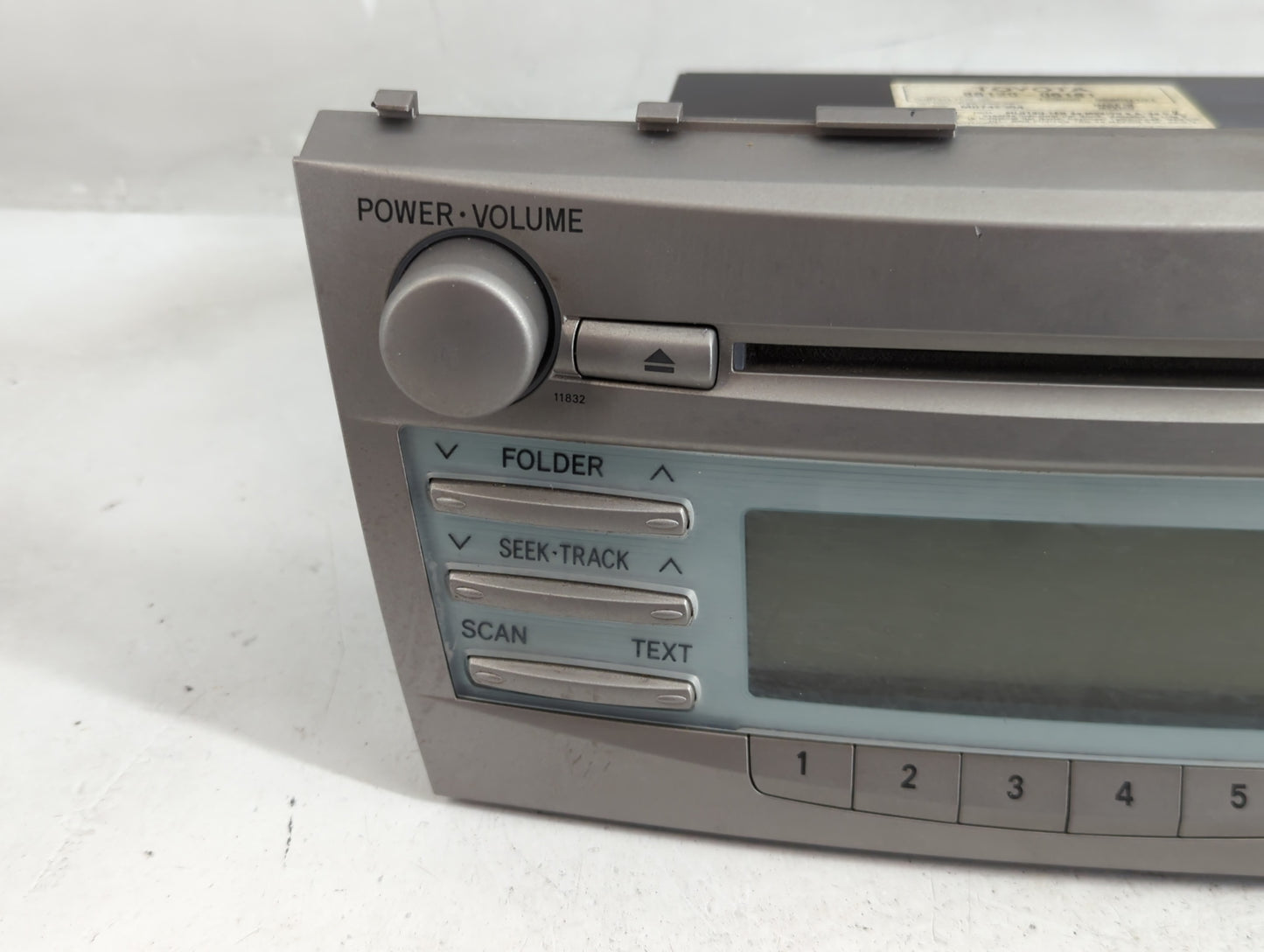 2007-2009 Toyota Camry Radio AM FM Cd Player Receiver Replacement P/N:86120-06181 Fits Fits 2007 2008 2009 OEM Used Auto Par