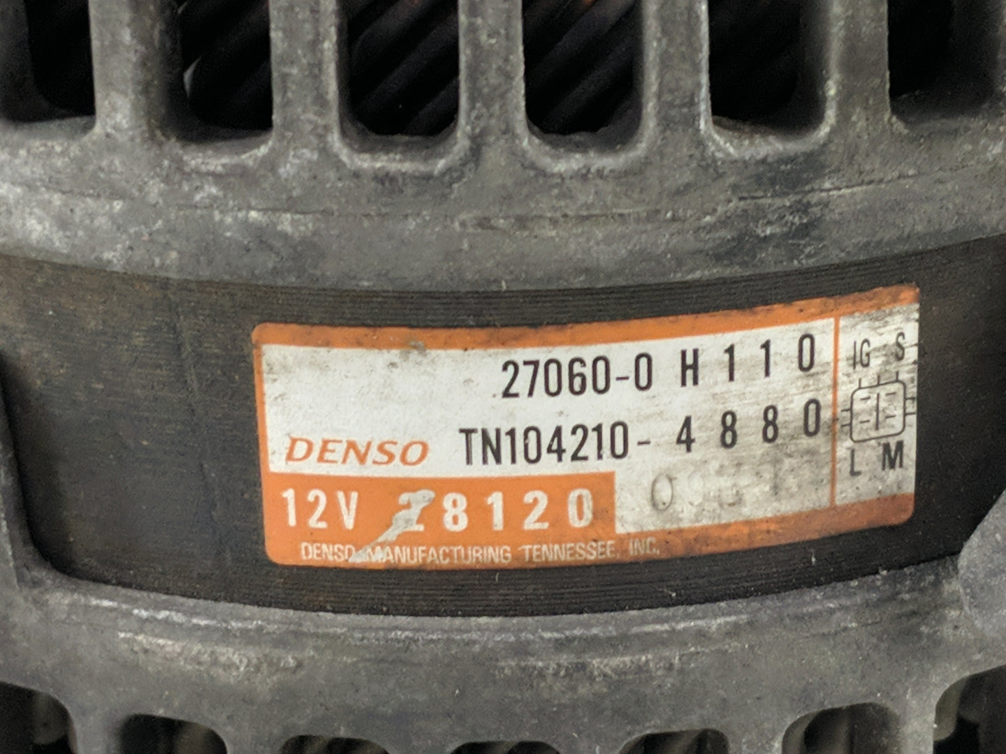 2007-2009 Toyota Camry Alternator Replacement Generator Charging Assembly Engine OEM P/N:27060-0 H110 Fits OEM Used Auto Par