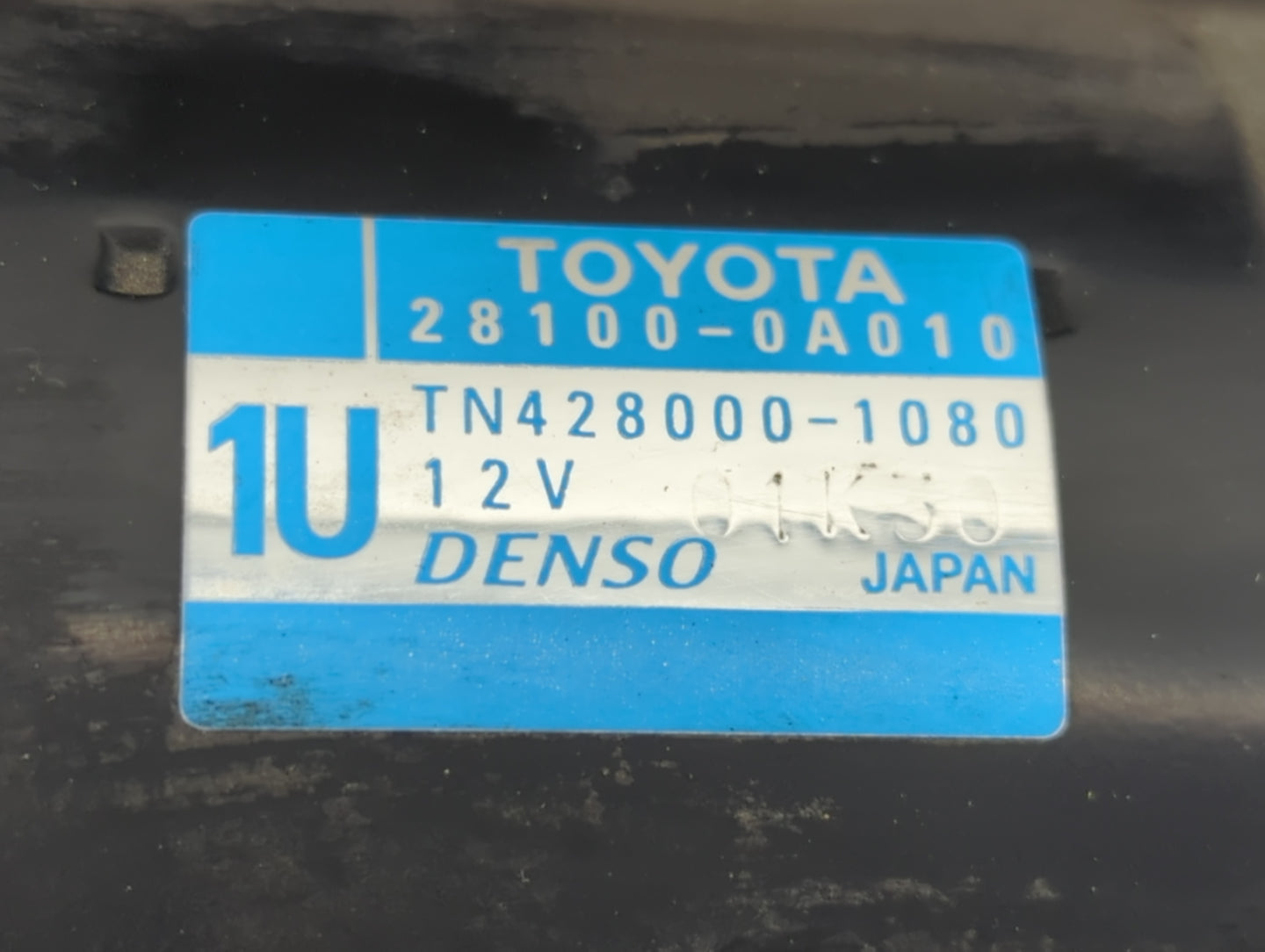 2009 Toyota Camry Car Starter Motor Solenoid OEM P/N:TN428000-1080 28100-0A010 Fits OEM Used Auto Parts - Oemusedautoparts1.
