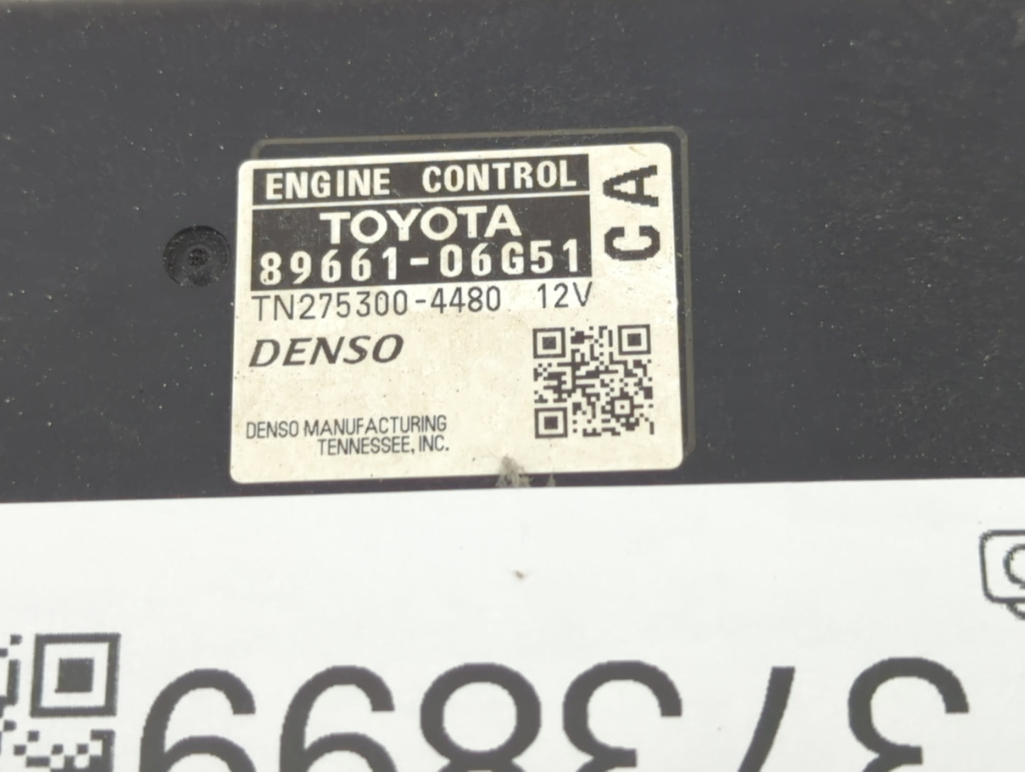 2008-2009 Toyota Camry PCM Engine Control Computer ECU ECM PCU OEM P/N:89661-06G51 Fits Fits 2008 2009 OEM Used Auto Parts -