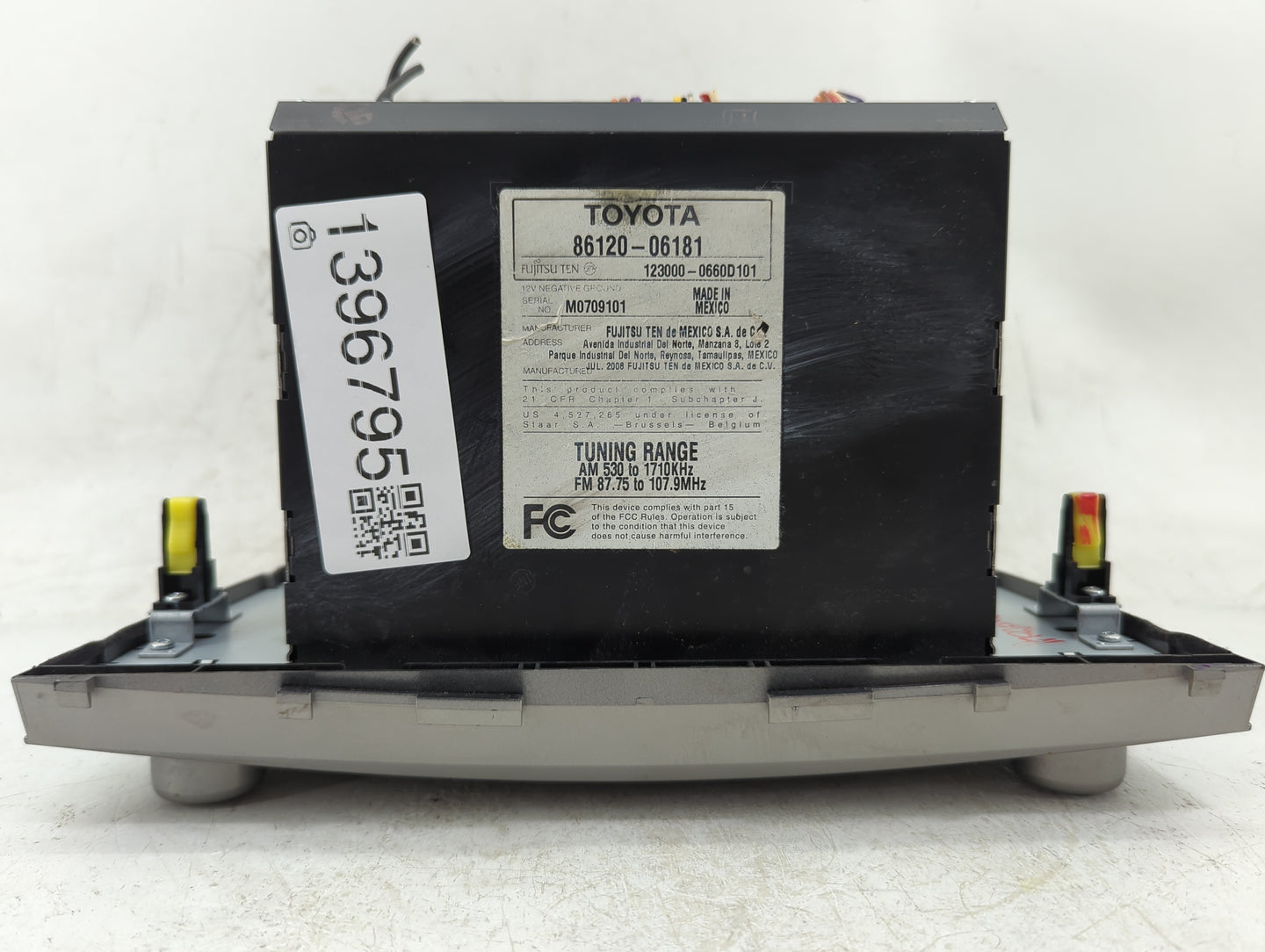 2007-2009 Toyota Camry Radio AM FM Cd Player Receiver Replacement P/N:8612006181 Fits Fits 2007 2008 2009 OEM Used Auto Part