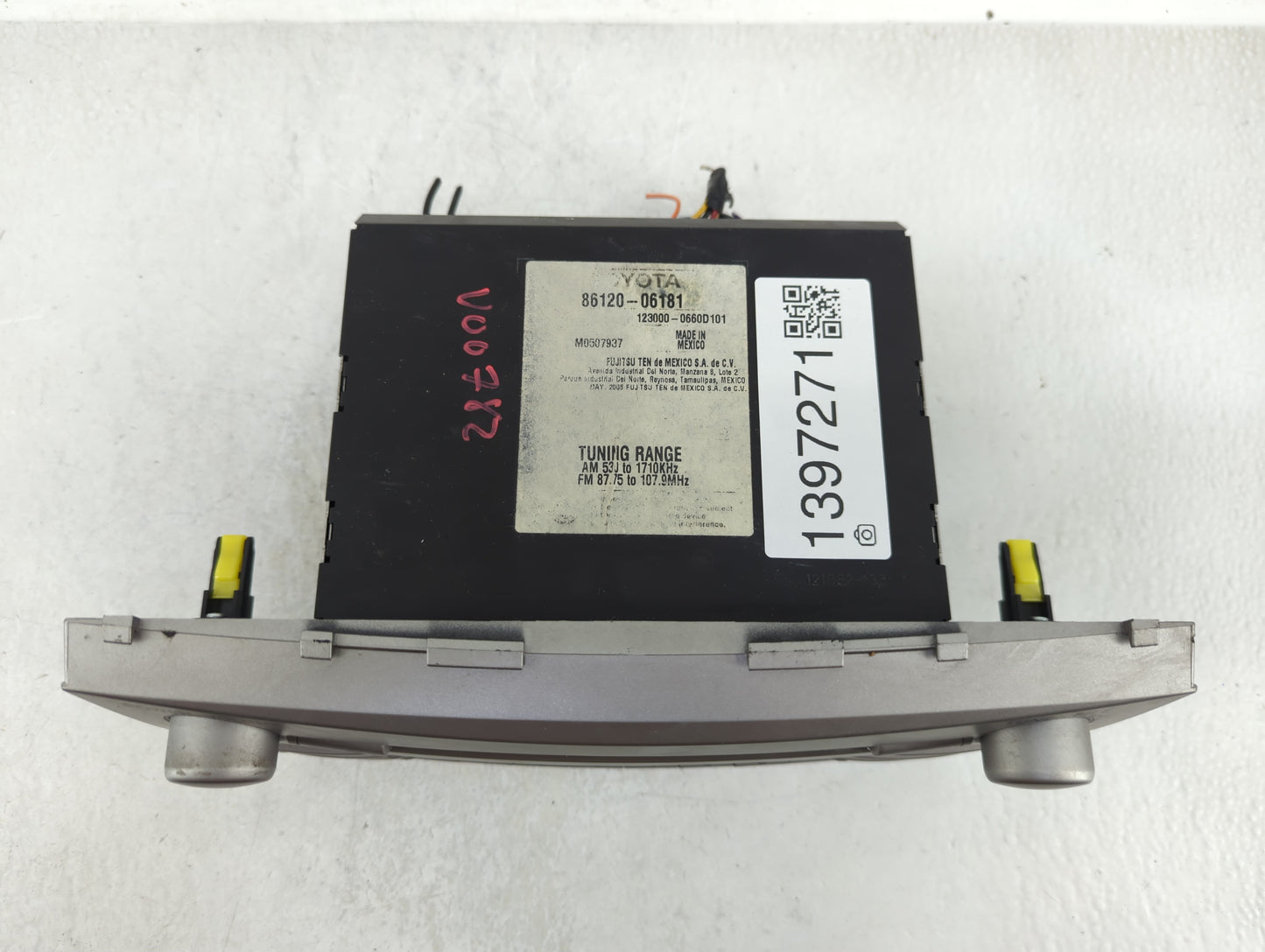2007-2009 Toyota Camry Radio AM FM Cd Player Receiver Replacement P/N:86120-06181 Fits Fits 2007 2008 2009 OEM Used Auto Par