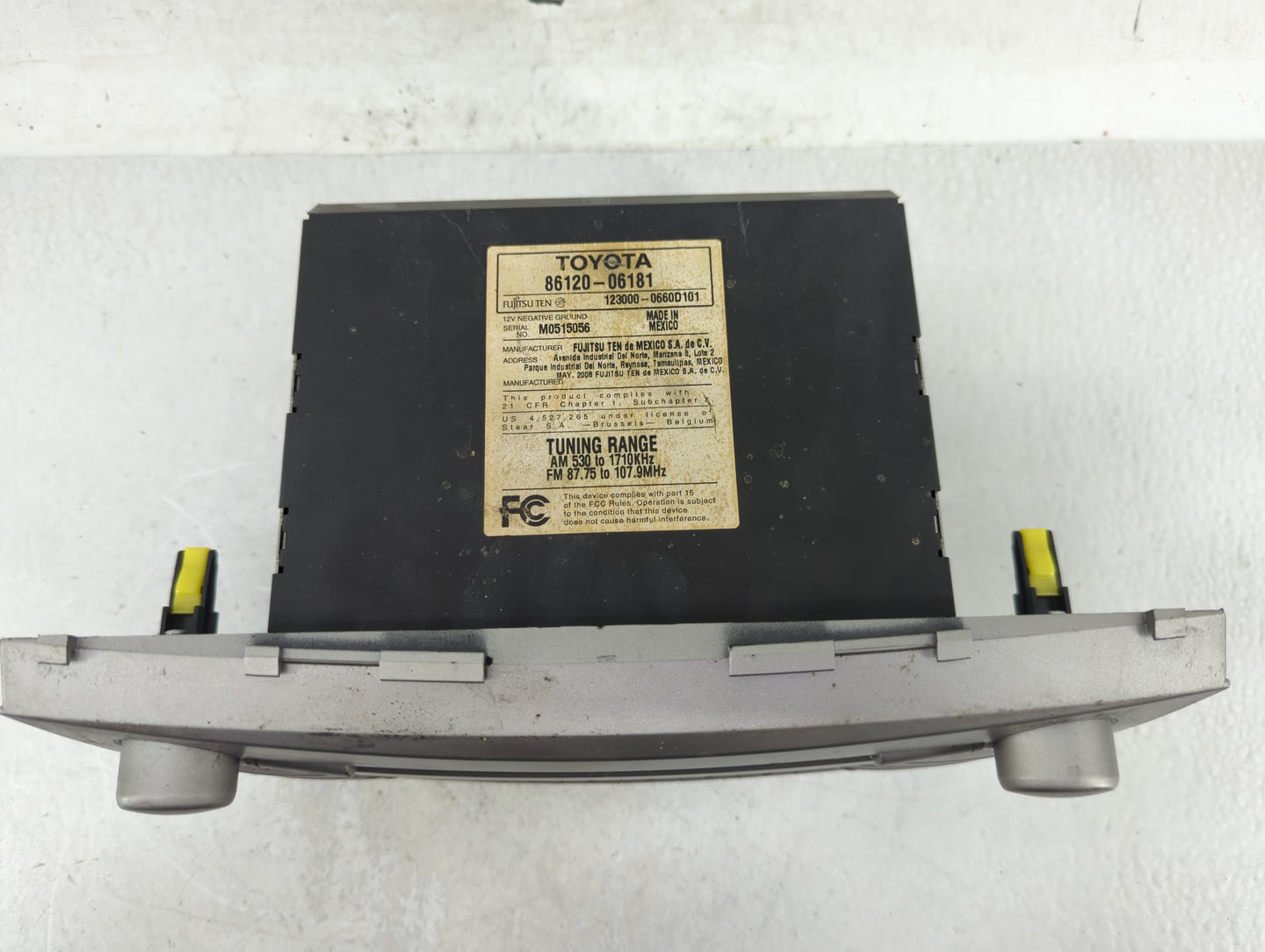 2007-2009 Toyota Camry Radio AM FM Cd Player Receiver Replacement P/N:86120-06181 Fits Fits 2007 2008 2009 OEM Used Auto Par