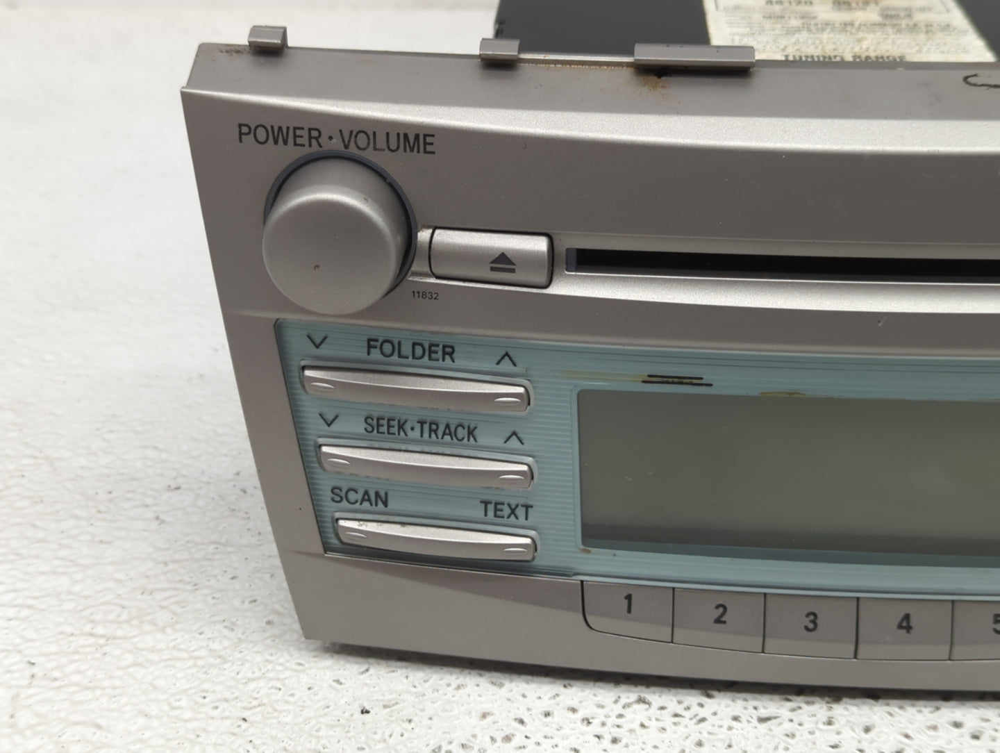 2007-2009 Toyota Camry Radio AM FM Cd Player Receiver Replacement P/N:86120-06181 Fits Fits 2007 2008 2009 OEM Used Auto Par