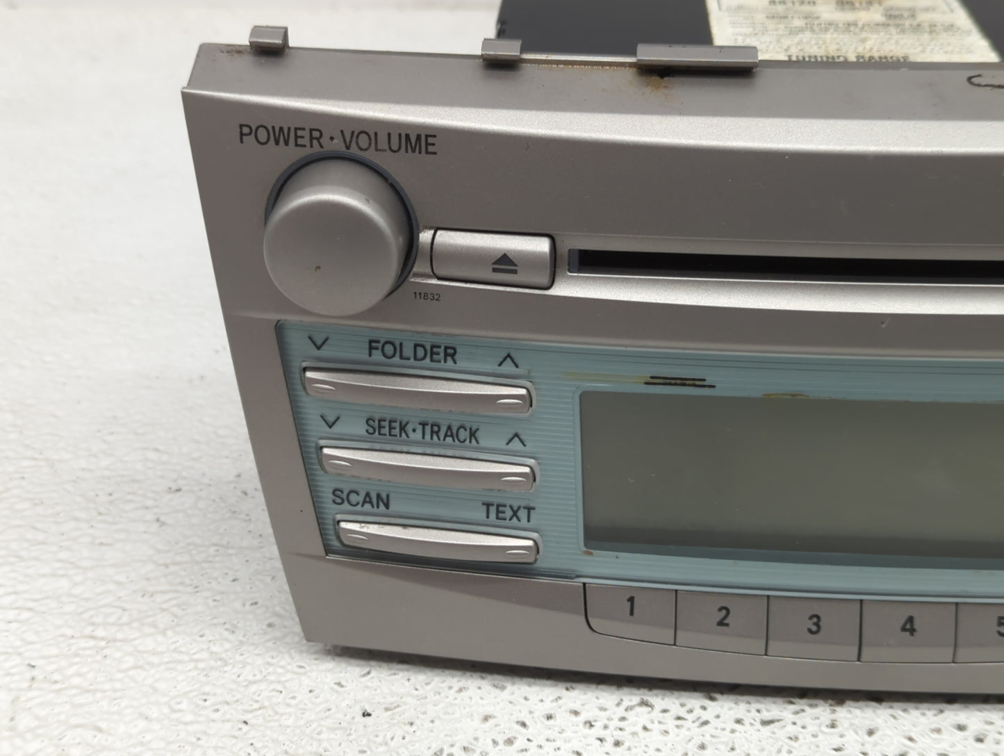 2007-2009 Toyota Camry Radio AM FM Cd Player Receiver Replacement P/N:86120-06181 Fits Fits 2007 2008 2009 OEM Used Auto Par