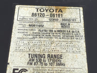 2007-2009 Toyota Camry Radio AM FM Cd Player Receiver Replacement P/N:86120-06181 Fits Fits 2007 2008 2009 OEM Used Auto Par