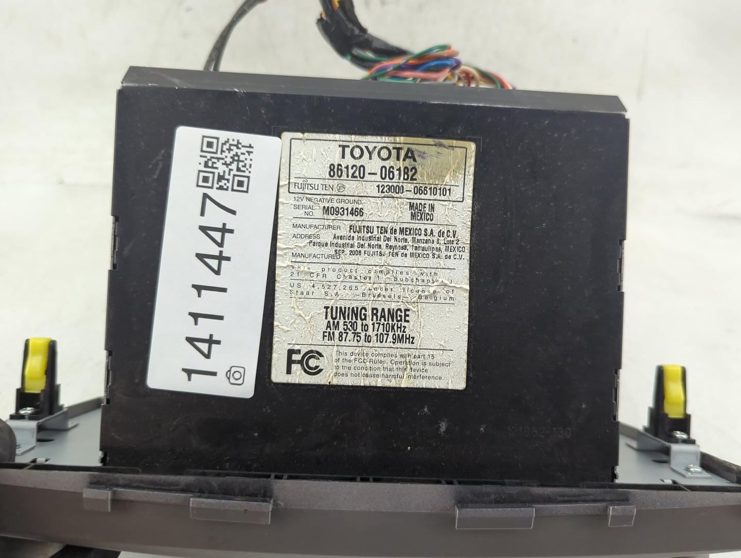 2007-2009 Toyota Camry Radio AM FM Cd Player Receiver Replacement P/N:86120-06182 Fits Fits 2007 2008 2009 OEM Used Auto Par