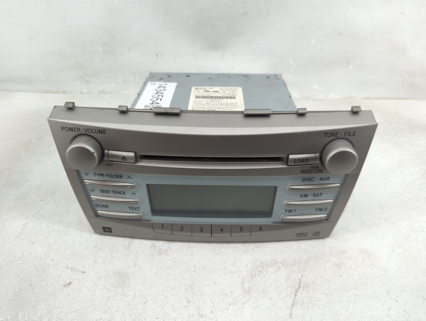2007-2009 Toyota Camry Radio AM FM Cd Player Receiver Replacement P/N:86120-06191 CQ-ES8760X Fits Fits 2007 2008 2009 OEM Us