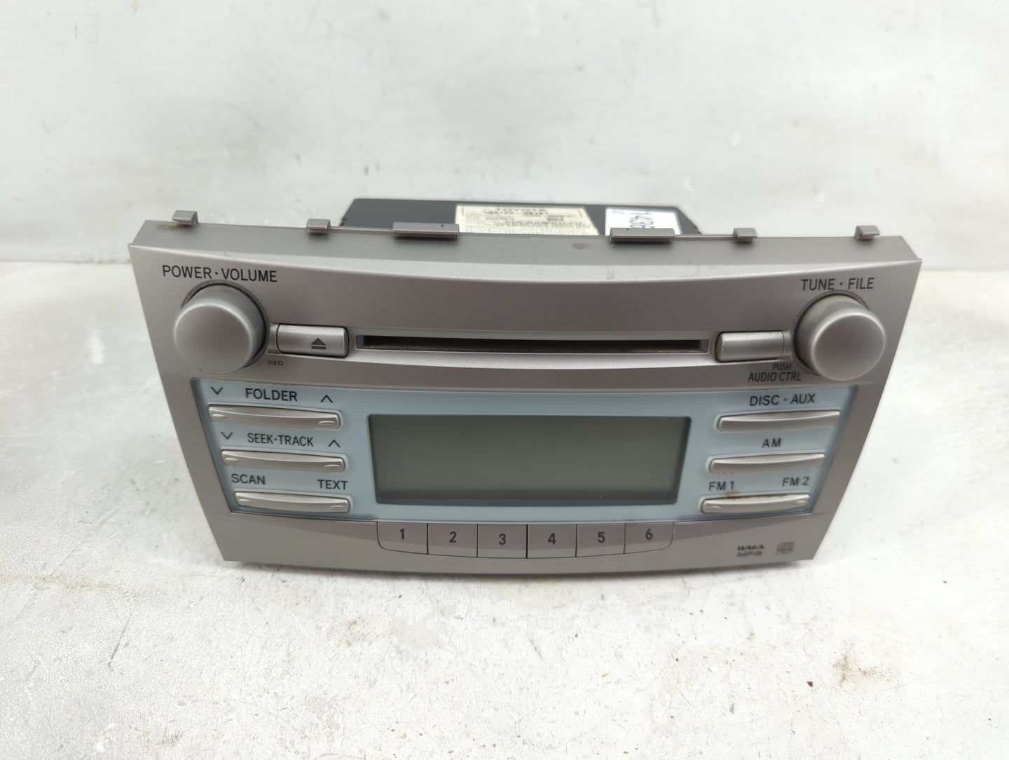 2007-2009 Toyota Camry Radio AM FM Cd Player Receiver Replacement P/N:86120-06181 Fits Fits 2007 2008 2009 OEM Used Auto Par