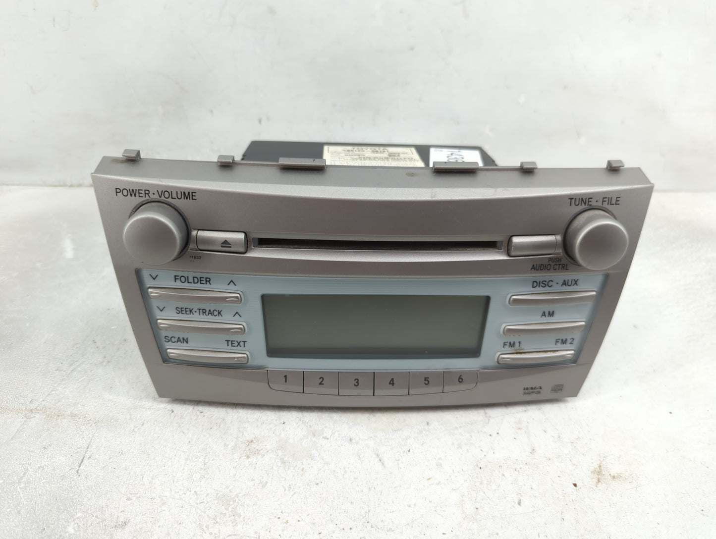2007-2009 Toyota Camry Radio AM FM Cd Player Receiver Replacement P/N:86120-06181 Fits Fits 2007 2008 2009 OEM Used Auto Par