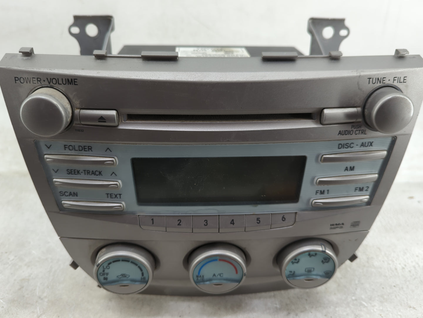 2009 Toyota Camry Radio AM FM Cd Player Receiver Replacement P/N:86120-06187 123000-0660D101 Fits OEM Used Auto Parts - Oemu