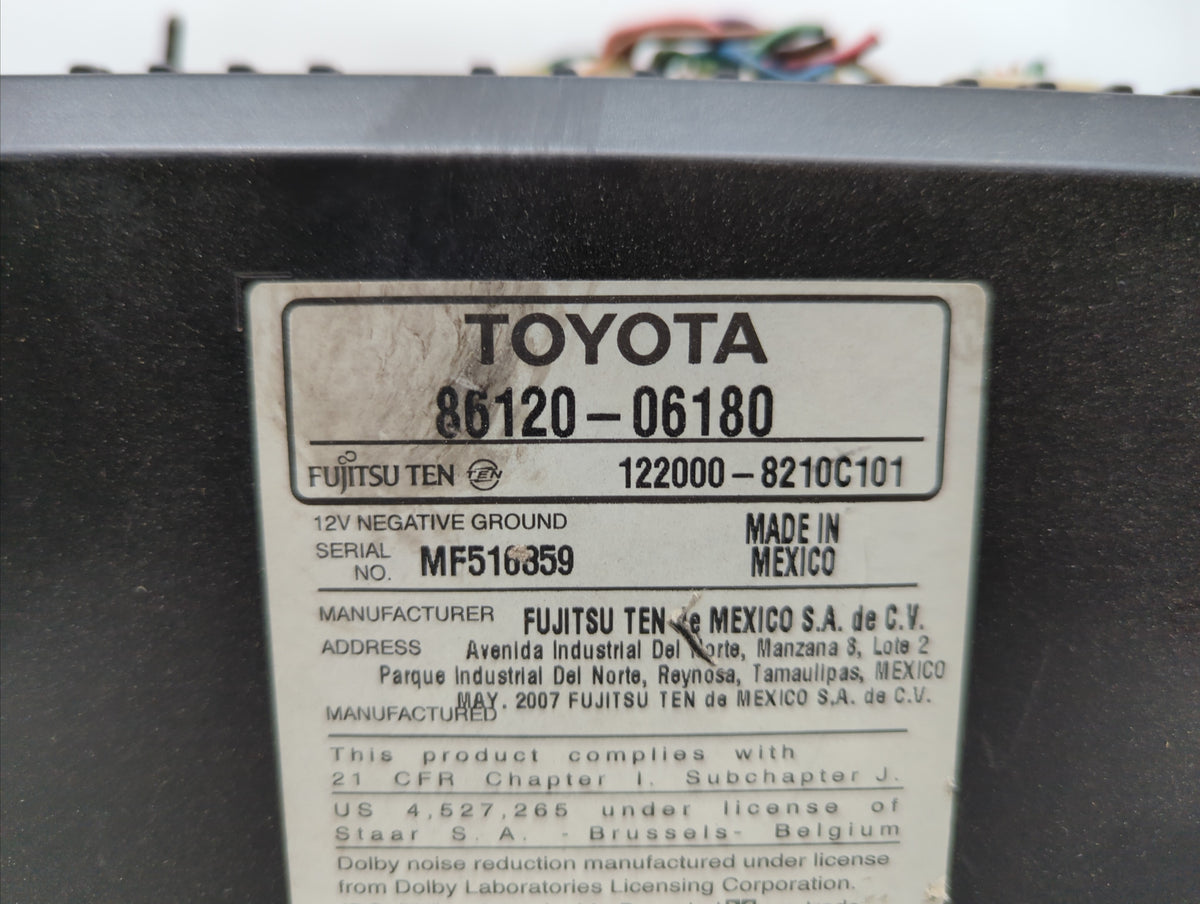 2007-2009 Toyota Camry Am Fm Cd Player Radio Receiver 348345 - Oemusedautoparts1.com