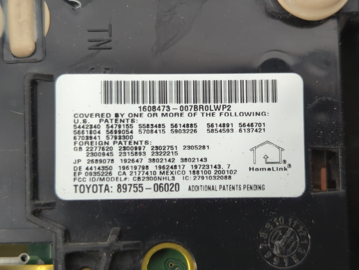 2009 Toyota Camry Overhead Roof Console Beige - Oemusedautoparts1.com
