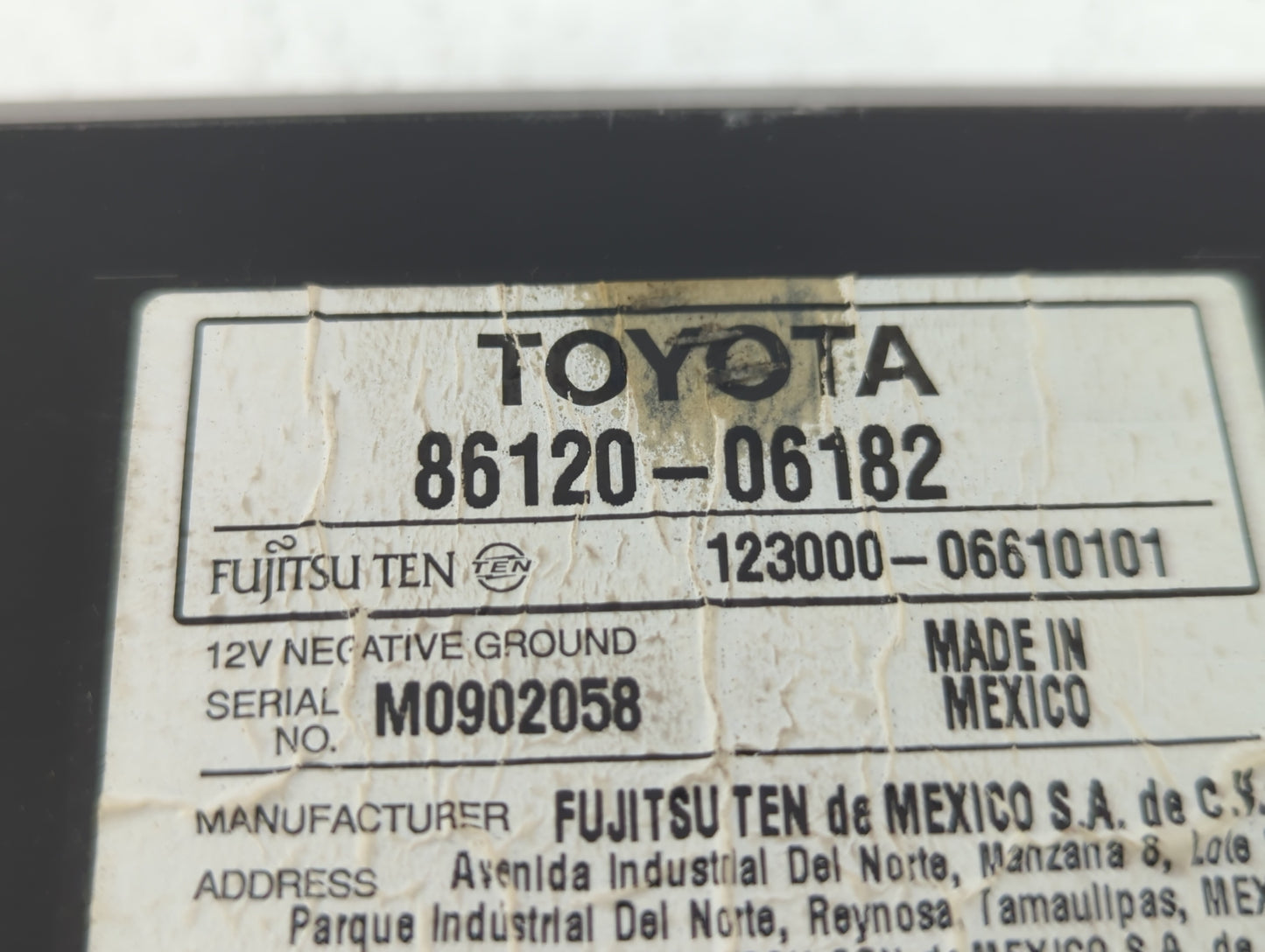 2007-2009 Toyota Camry Radio AM FM Cd Player Receiver Replacement P/N:86120-06181 86120-06182 Fits Fits 2007 2008 2009 OEM U