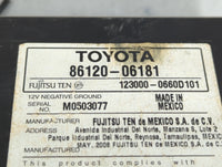 2007-2009 Toyota Camry Radio AM FM Cd Player Receiver Replacement P/N:86120-06181 Fits Fits 2007 2008 2009 OEM Used Auto Par