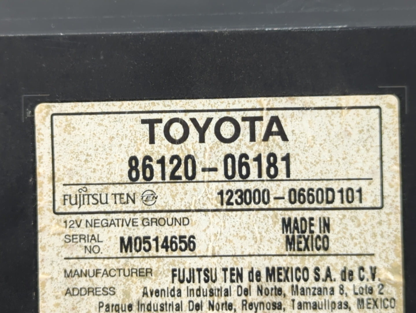 2007-2009 Toyota Camry Am Fm Cd Player Radio Receiver - Oemusedautoparts1.com