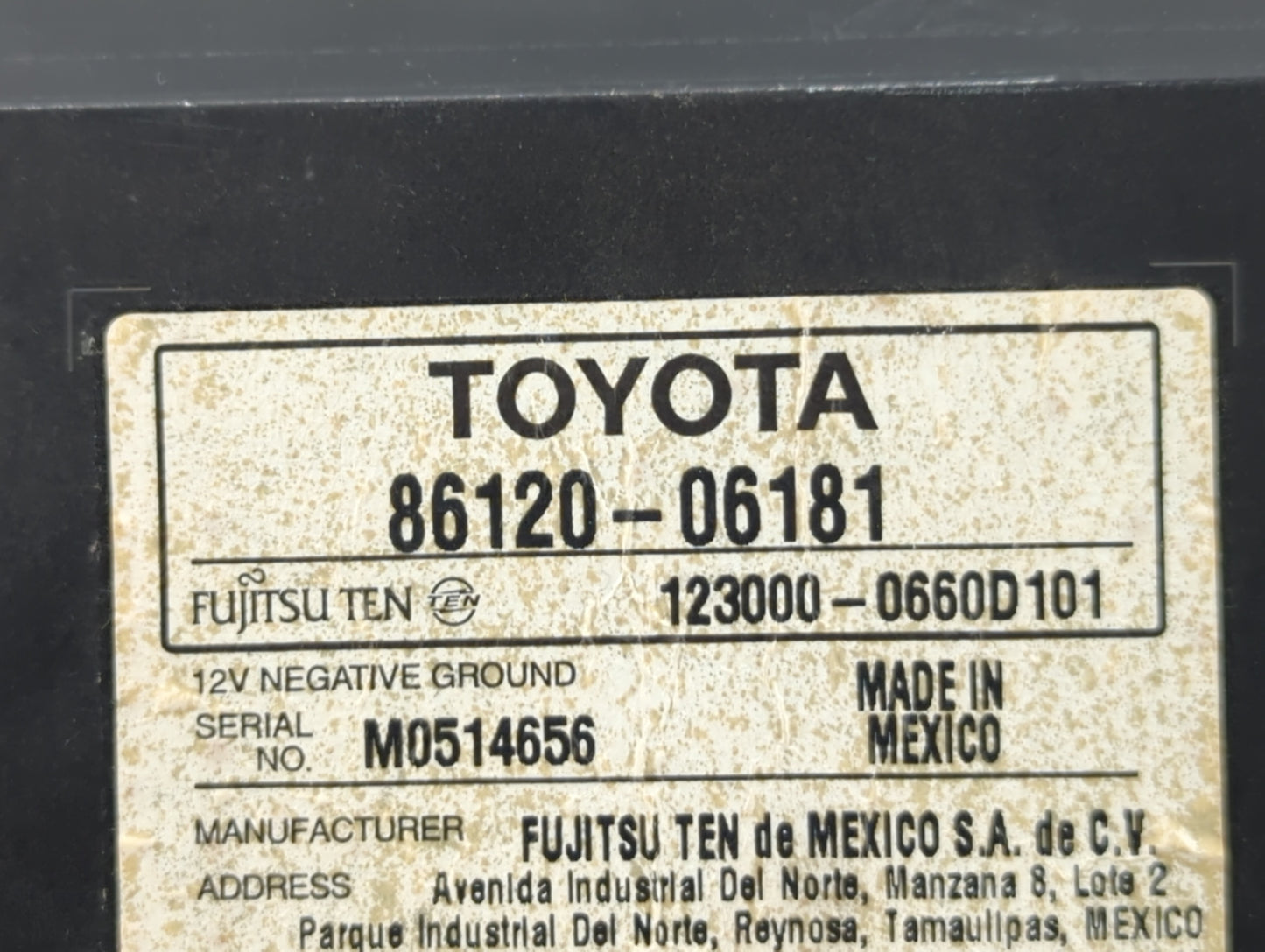 2007-2009 Toyota Camry Am Fm Cd Player Radio Receiver - Oemusedautoparts1.com