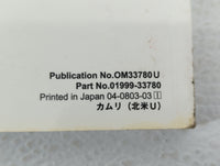 2009 Toyota Camry Owners Manual Book Guide OEM Used Auto Parts - Oemusedautoparts1.com