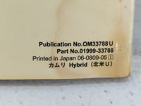 2009 Toyota Camry Owners Manual Book Guide P/N:01999-33788 OEM Used Auto Parts - Oemusedautoparts1.com