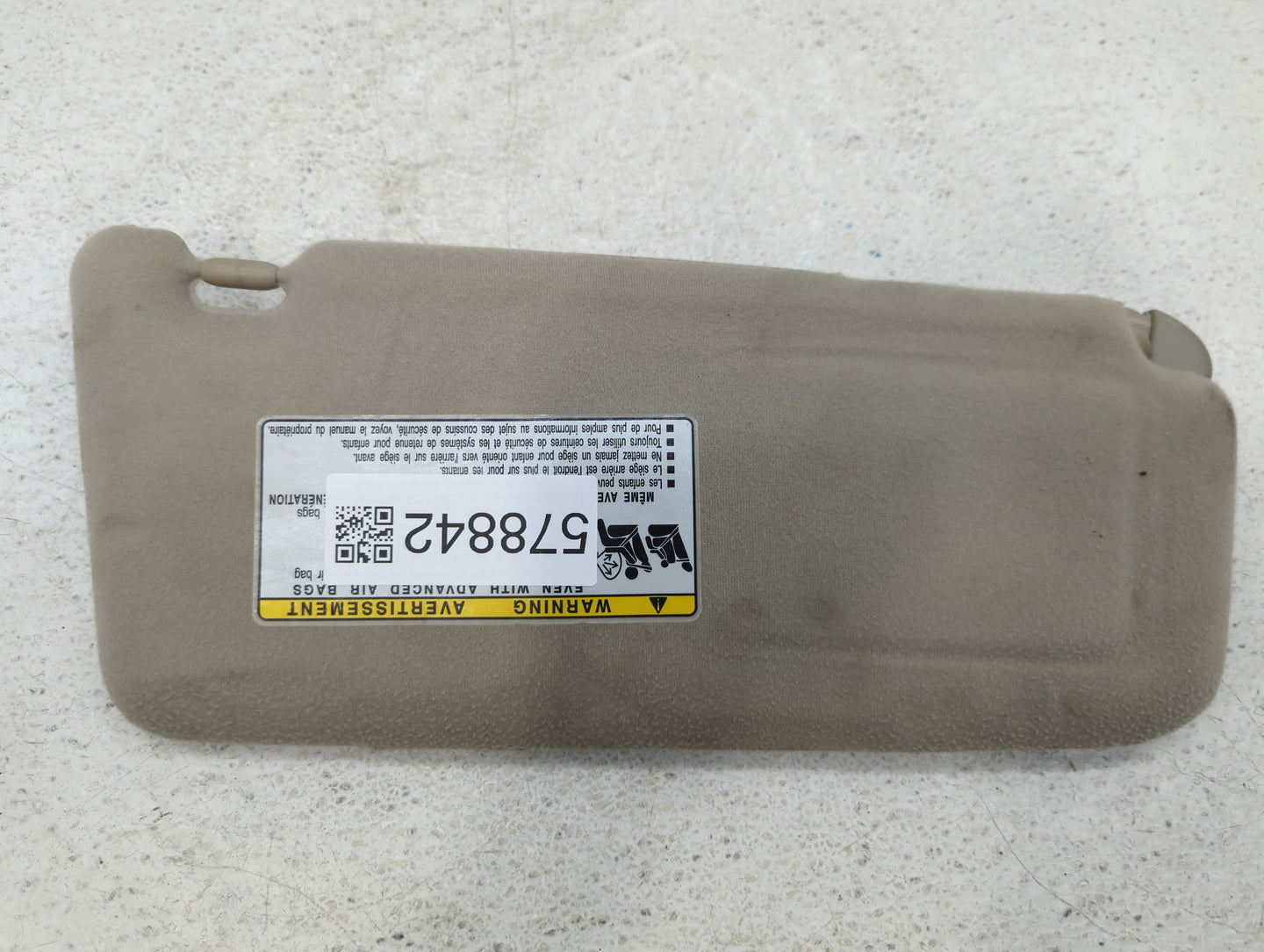 2007-2011 Toyota Camry Sun Visor Shade Replacement Passenger Right Mirror Fits Fits 2007 2008 2009 2010 2011 OEM Used Auto P