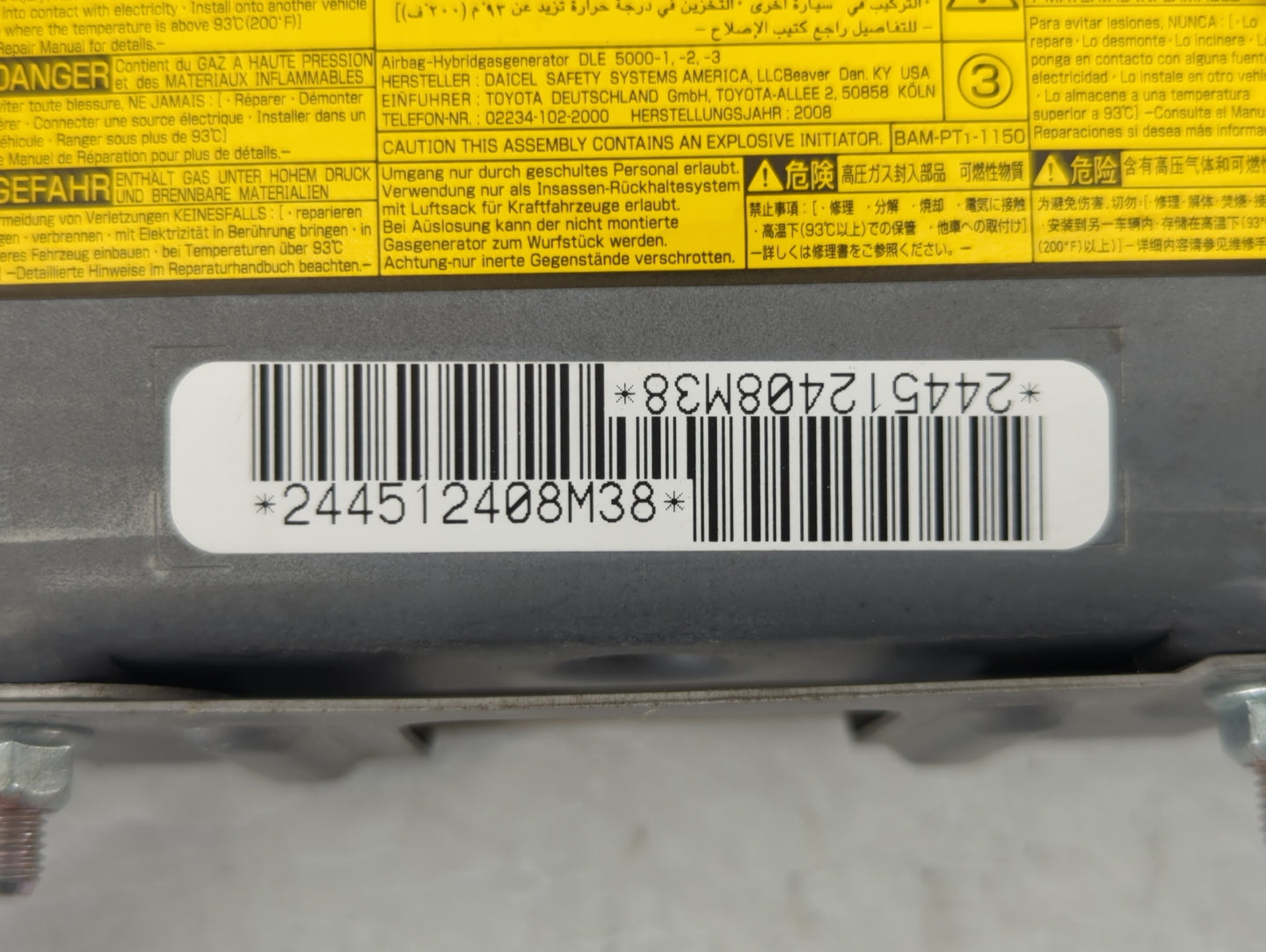 2007-2009 Toyota Camry Air Bag Passenger Right Dashboard Oem - Oemusedautoparts1.com