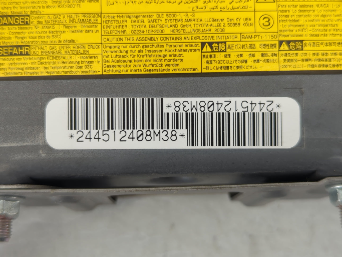 2007-2009 Toyota Camry Air Bag Passenger Right Dashboard Oem - Oemusedautoparts1.com