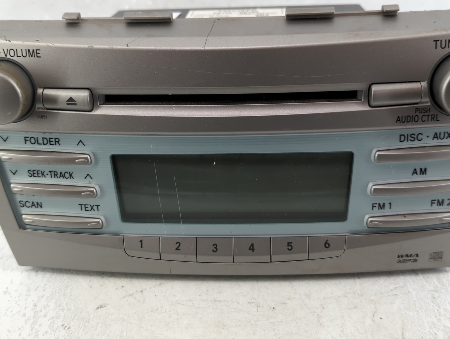 2007-2009 Toyota Camry Radio AM FM Cd Player Receiver Replacement P/N:86120-06182 Fits Fits 2007 2008 2009 OEM Used Auto Par