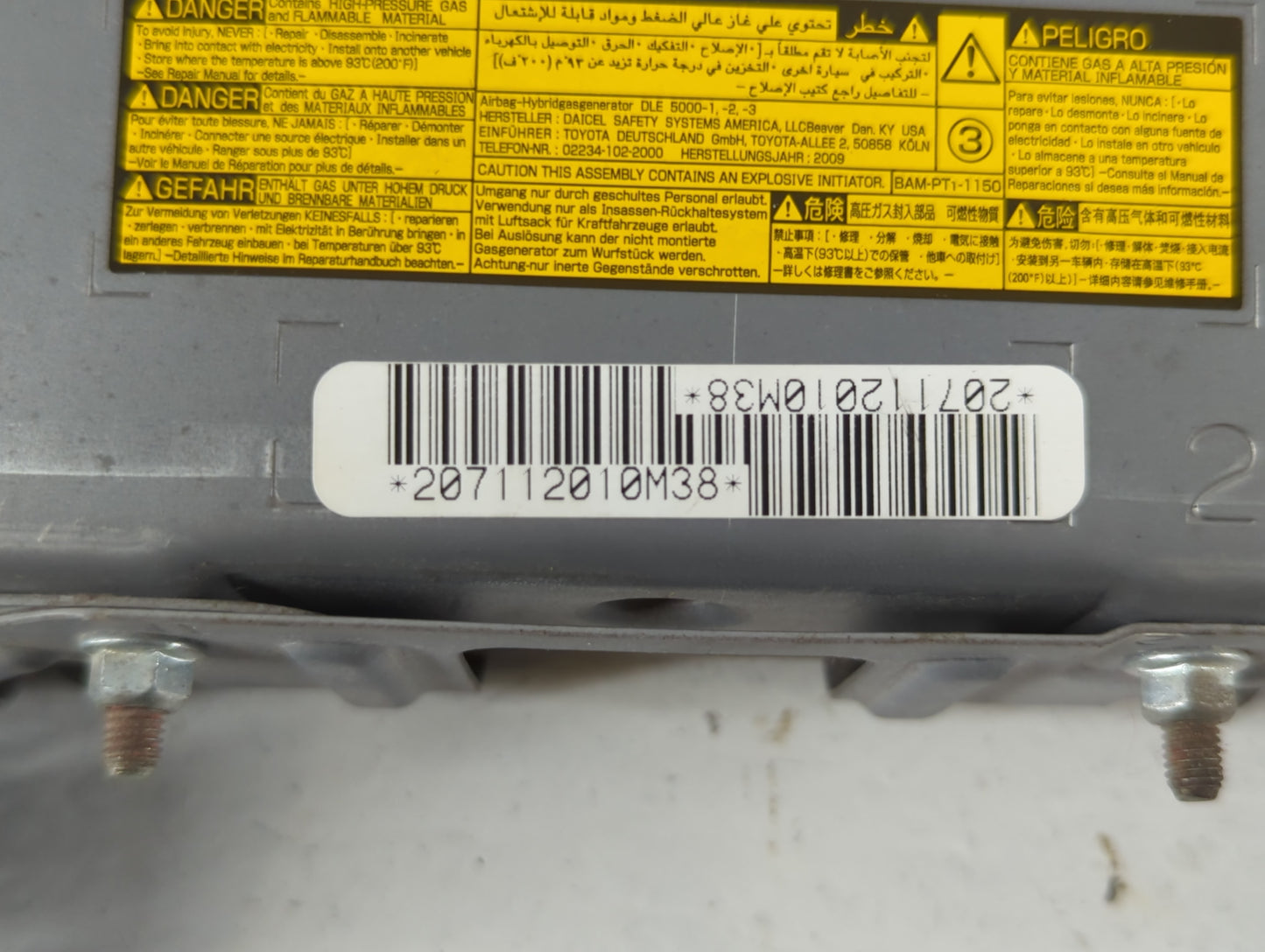 2007-2011 Toyota Camry Air Bag Driver Left Steering Wheel Mounted P/N:836540408ACD Fits Fits 2007 2008 2009 2010 2011 OEM Us