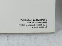 2009 Toyota Camry Owners Manual Book Guide P/N:01999-33780 OEM Used Auto Parts - Oemusedautoparts1.com