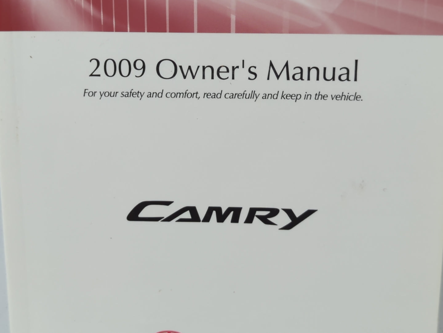 2009 Toyota Camry Owners Manual Book Guide P/N:01999-33780 OEM Used Auto Parts - Oemusedautoparts1.com