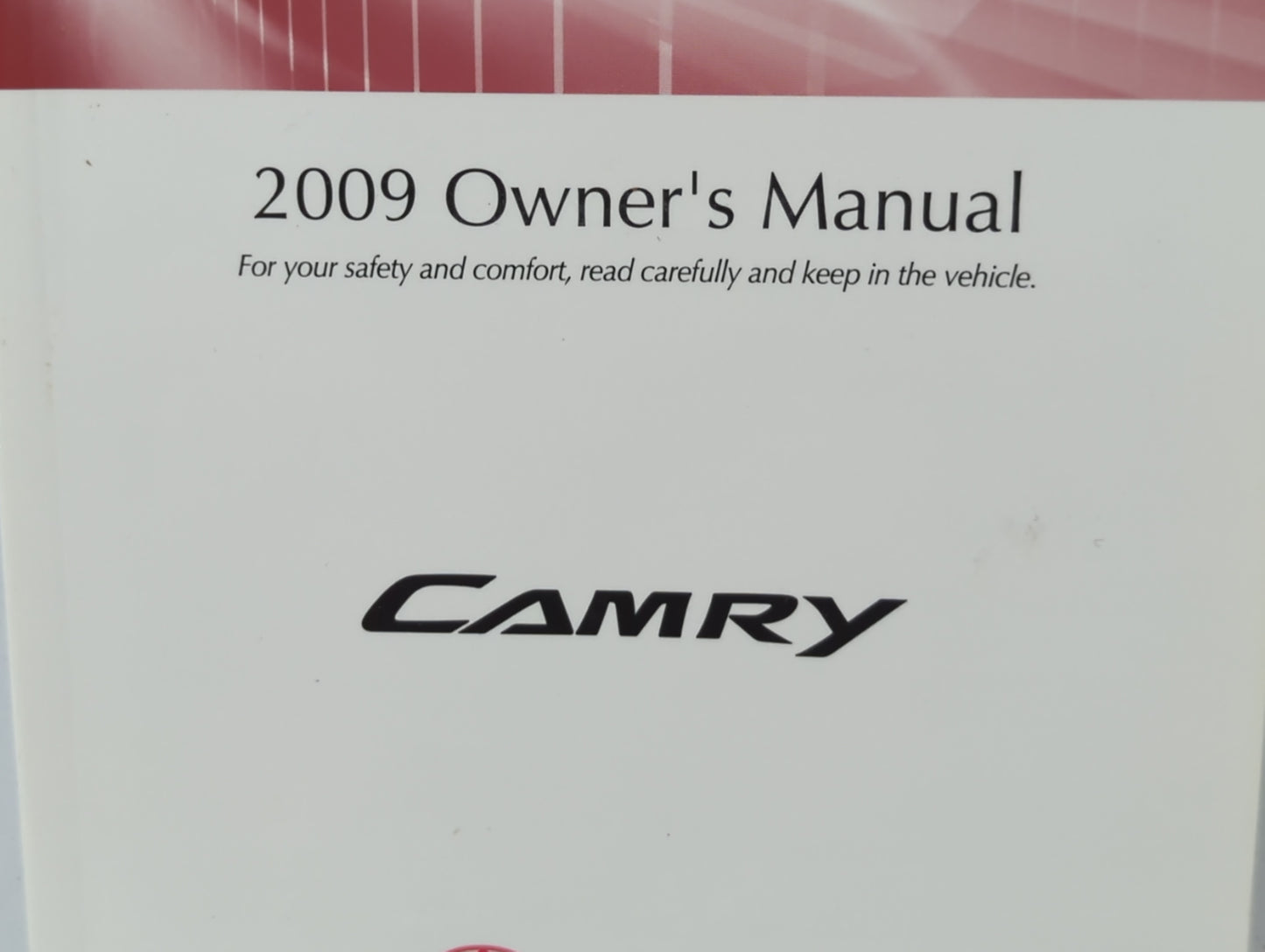 2009 Toyota Camry Owners Manual Book Guide P/N:01999-33780 OEM Used Auto Parts - Oemusedautoparts1.com