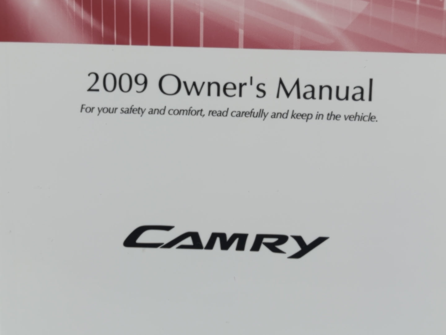 2009 Toyota Camry Owners Manual Book Guide P/N:01999-33780 OEM Used Auto Parts - Oemusedautoparts1.com