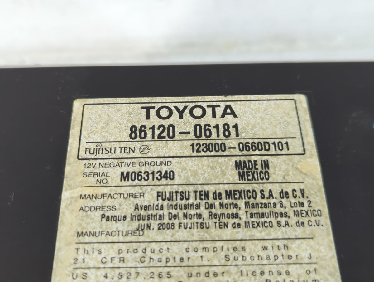 2007-2009 Toyota Camry Am Fm Cd Player Radio Receiver 764690 - Oemusedautoparts1.com