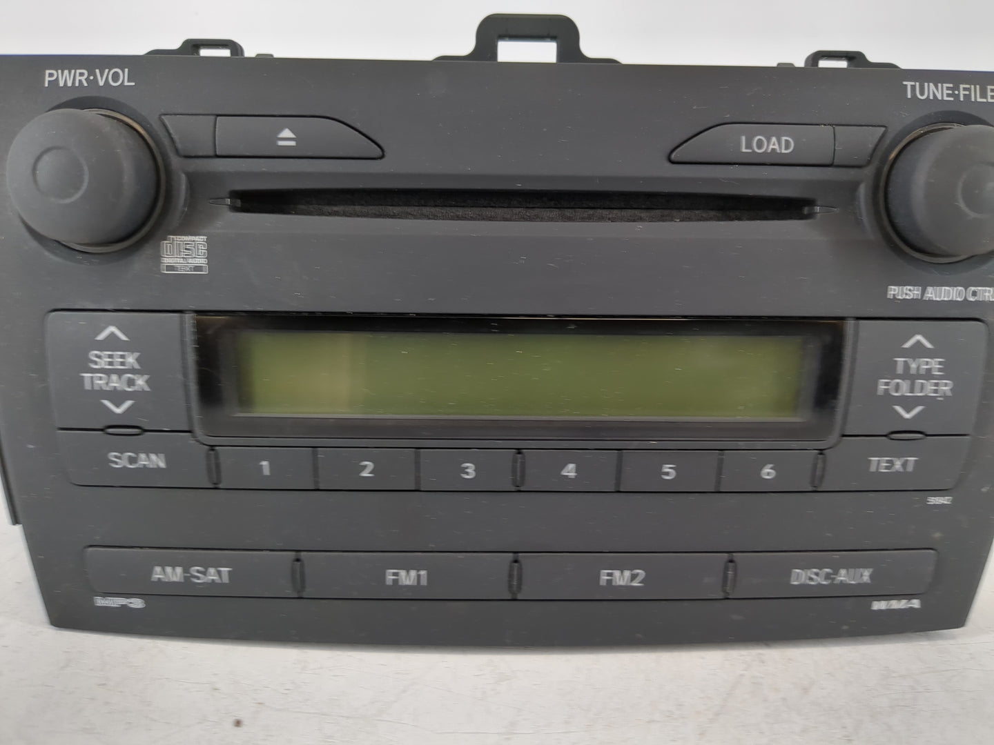 2009 Toyota Corolla Radio AM FM Cd Player Receiver Replacement P/N:86120-12B40 Fits OEM Used Auto Parts - Oemusedautoparts1.