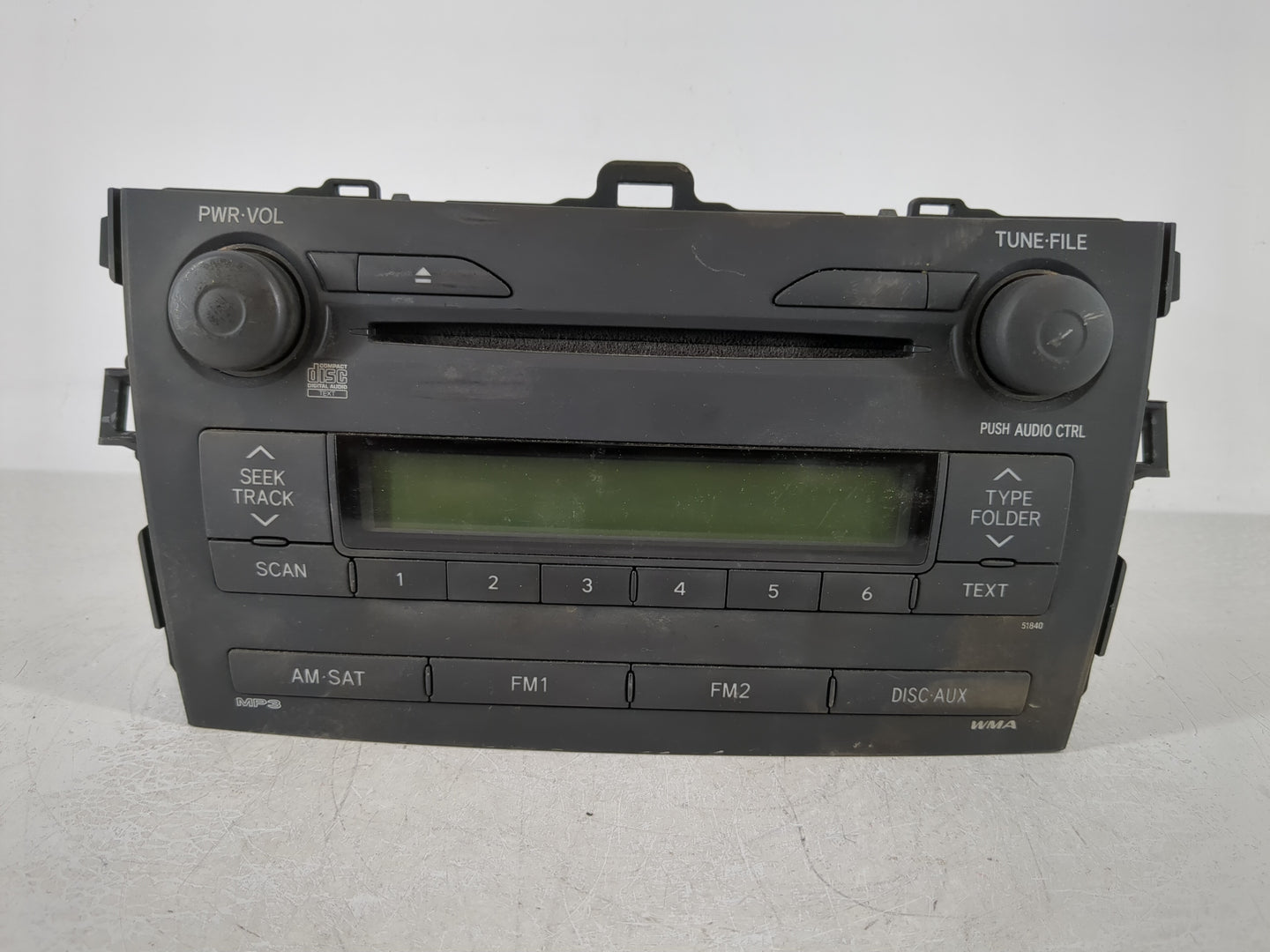 2009 Toyota Corolla Radio AM FM Cd Player Receiver Replacement P/N:86120-12B30 Fits OEM Used Auto Parts - Oemusedautoparts1.