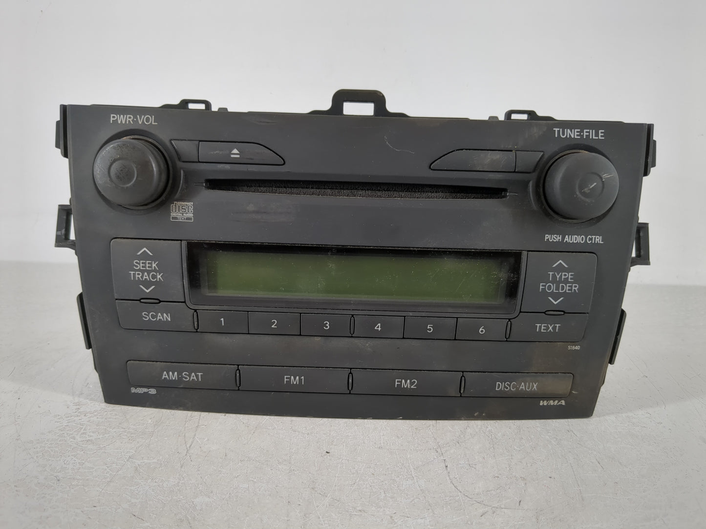 2009 Toyota Corolla Radio AM FM Cd Player Receiver Replacement P/N:86120-12B30 Fits OEM Used Auto Parts - Oemusedautoparts1.