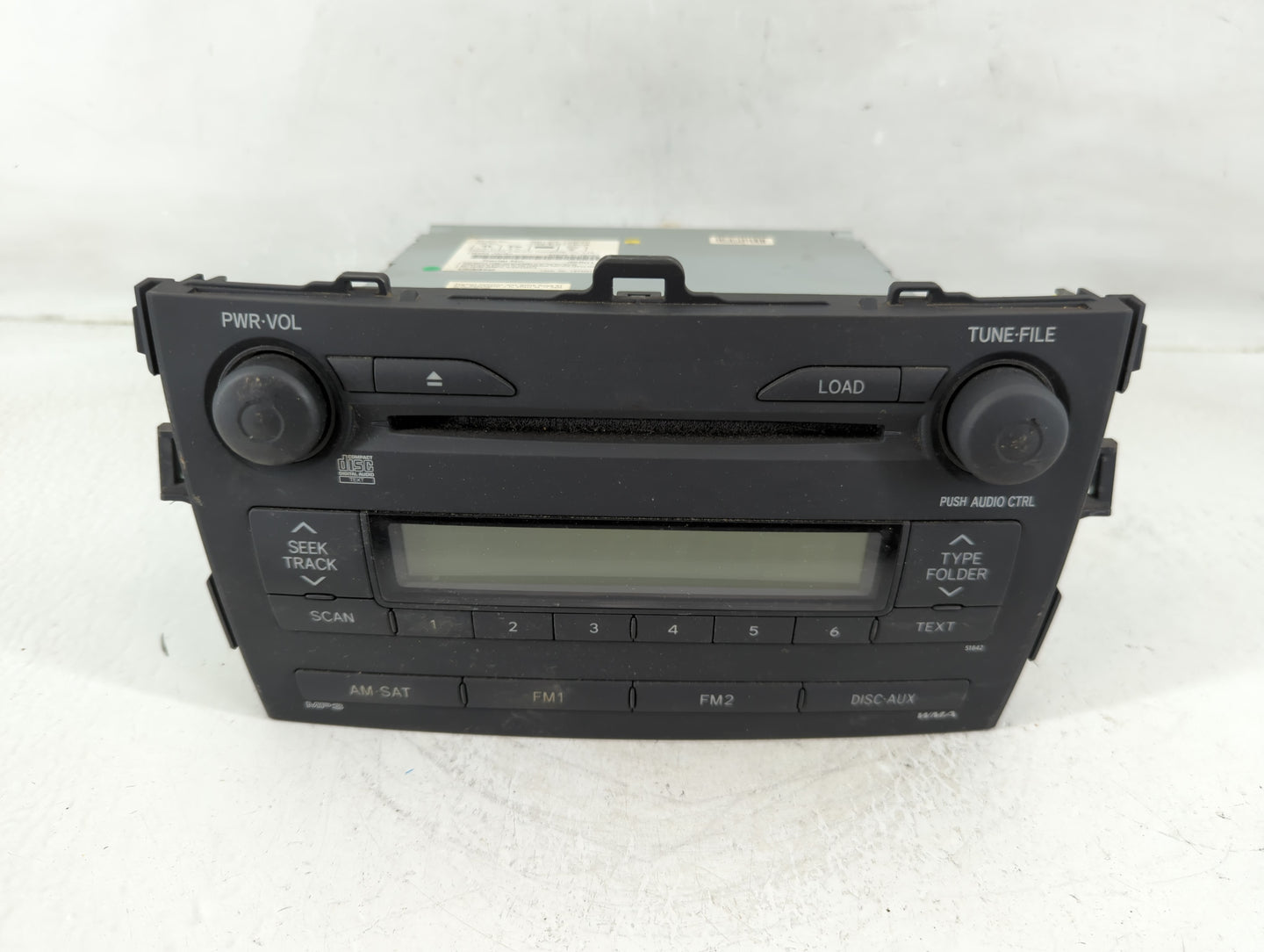 2009 Toyota Corolla Radio AM FM Cd Player Receiver Replacement P/N:86120-12B40 Fits OEM Used Auto Parts - Oemusedautoparts1.
