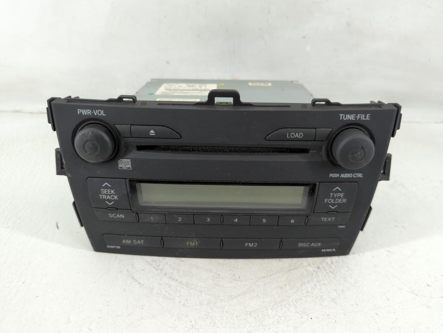 2009 Toyota Corolla Radio AM FM Cd Player Receiver Replacement P/N:86120-12B40 Fits OEM Used Auto Parts - Oemusedautoparts1.