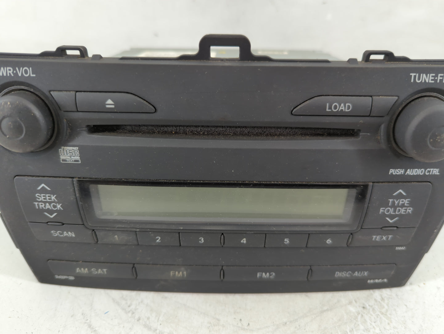 2009 Toyota Corolla Radio AM FM Cd Player Receiver Replacement P/N:86120-12B40 Fits OEM Used Auto Parts - Oemusedautoparts1.