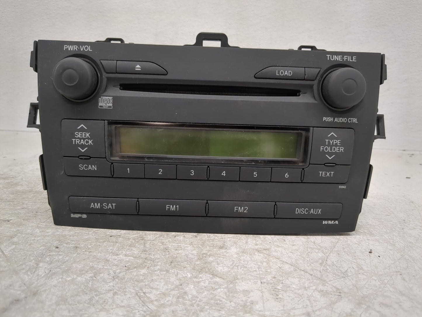 2009 Toyota Corolla Radio AM FM Cd Player Receiver Replacement Fits OEM Used Auto Parts - Oemusedautoparts1.com