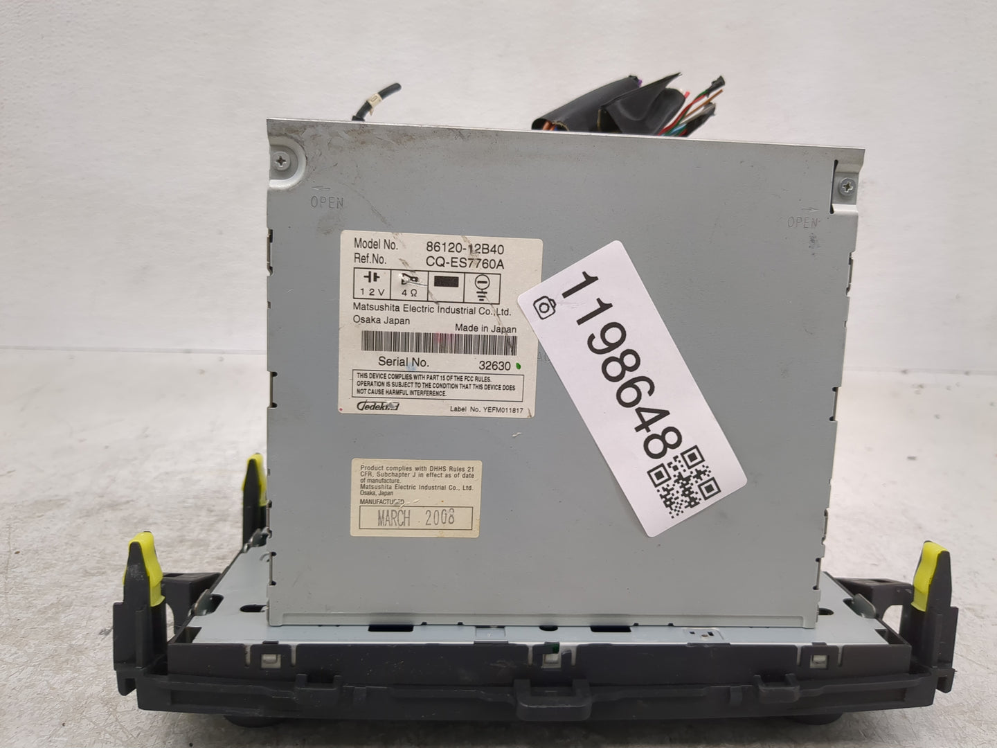 2009 Toyota Corolla Radio AM FM Cd Player Receiver Replacement Fits OEM Used Auto Parts - Oemusedautoparts1.com