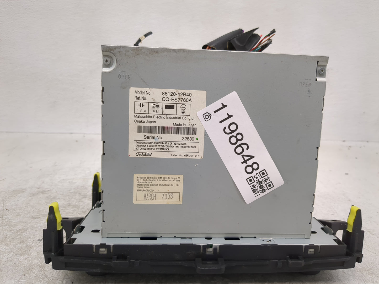 2009 Toyota Corolla Radio AM FM Cd Player Receiver Replacement Fits OEM Used Auto Parts - Oemusedautoparts1.com