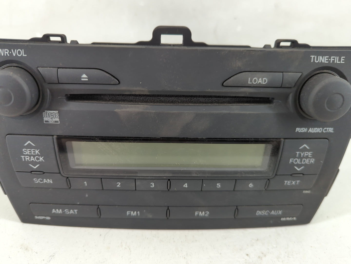2009 Toyota Corolla Radio AM FM Cd Player Receiver Replacement P/N:86120-12B40 Fits OEM Used Auto Parts - Oemusedautoparts1.