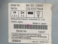 2009 Toyota Corolla Radio AM FM Cd Player Receiver Replacement P/N:86120-12B40 Fits OEM Used Auto Parts - Oemusedautoparts1.
